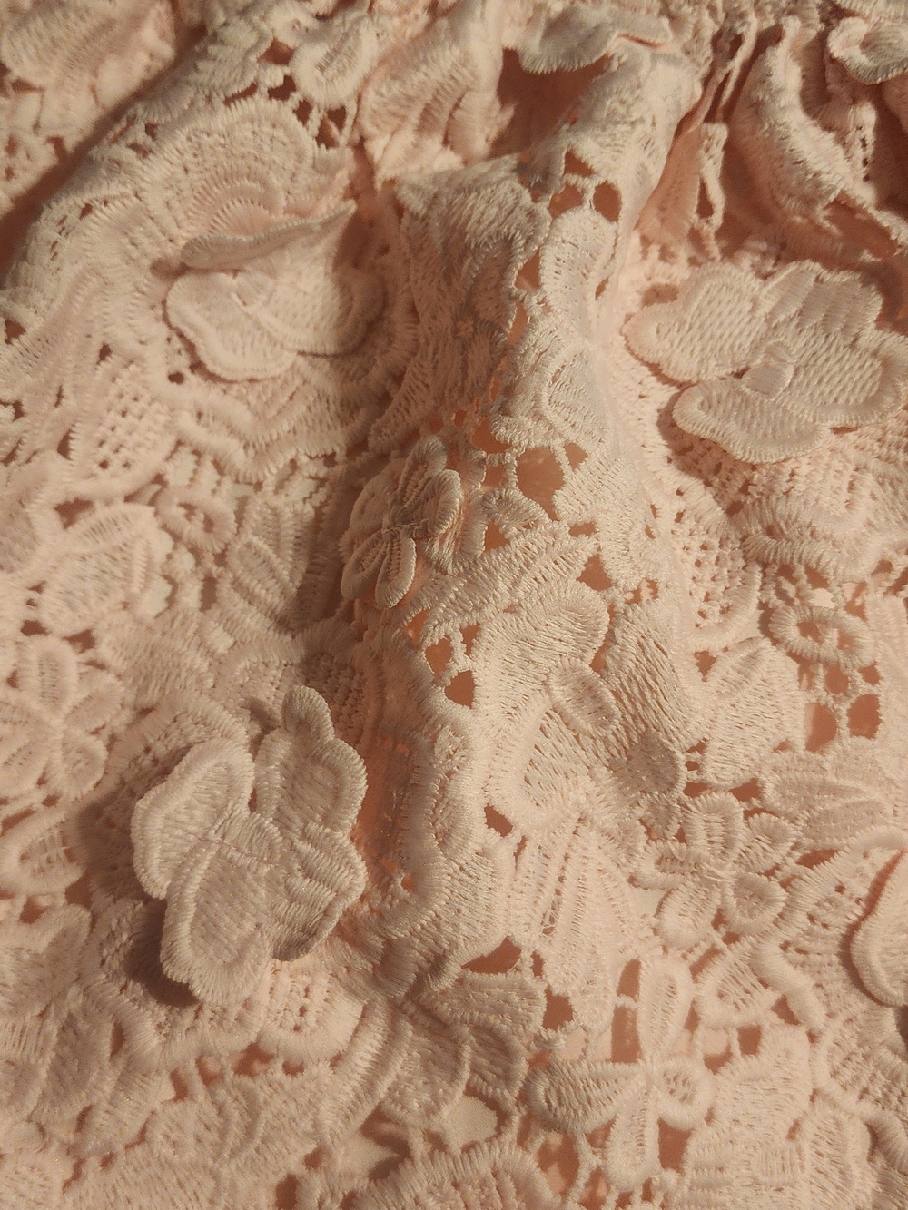 Altar'd State Blush Pink Lace Appliqué Mini Dress - Picture 6 of 7